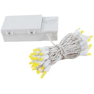 Novelty Lights 50 Light LED Battery Christmas Mini Light Set, White Wire, 18' Long