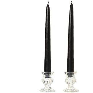 US candle 6 Pairs, Unscented 12 Inch Black Tapers for Wedding, Party, Events & Home Decor, Made In Usa