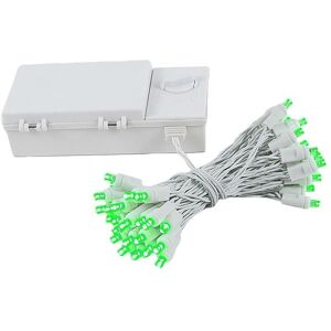 Novelty Lights 50 Light LED Battery Christmas Mini Light Set, White Wire, 18' Long