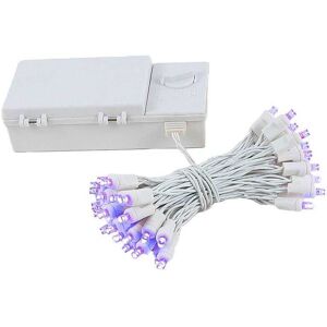 Novelty Lights 50 Light LED Battery Christmas Mini Light Set, White Wire, 18' Long