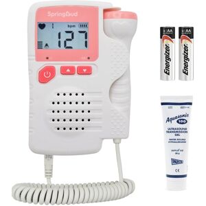 SpringBud FD-200B Fetal Doppler Hearbeat Monitor FDA Cleared - Pink 1.25 In. W X 3.5 In. H X 5.13 In. D