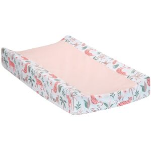 Lambs & Ivy Enchanted Safari Animals Pink/White Jungle Changing Pad Cover 32.0 In. L X 16.0 In. W X 6.0 In. H