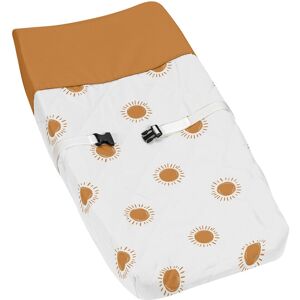 Sweet Jojo Designs Orange and White Boho Sun Boy Girl Changing Pad Cover Pumpkin Orange Retro Bohemian Celestial Sunshine Minimalist Gender Neutral 32.0 In. L X 17.0 In. W X 6.0 In. H