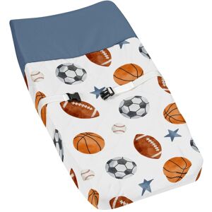 Sweet Jojo Designs Sports Theme Boy Changing Pad Cover Watercolor Vintage Sport Themed Soccer Balls Football Baseball Basketball 6.0 In. L X 17.0 In. W X 32.0 In. H