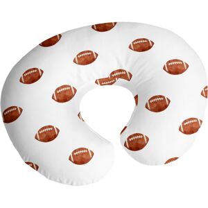 Sweet Jojo Designs Brown White Football Boy Nursing Breastfeeding Pillow Cover Case (Pillow Not Included) for Blue Sports Theme 25.25 In. L X 17.25 In. W X 4.0 In. H