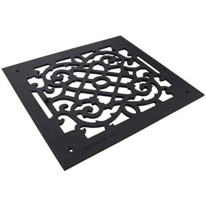 Renovators Supply 4 Air Grilles Black Cast Aluminum Rustproof Set of 4 Renovator's Supply N/A