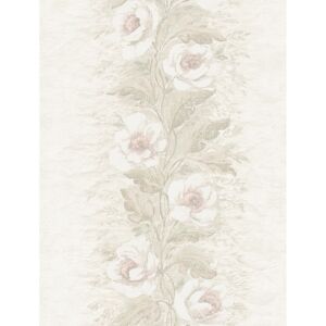 Zio and Sons Dutch Garland Blush Gardenia Stripe Wallpaper 396.0 In. L X 20.5 In. W X 0.03 In. H