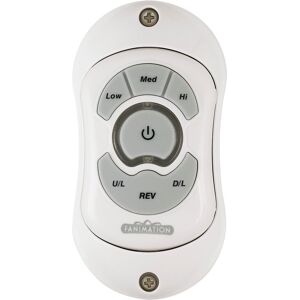 Fanimation Three Speed Hand Held Remote Reversing - Fan Speed and Up and Down Light - White Medium Rooms up to 175 sq. ft