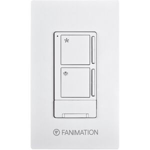 Fanimation Ceiling Fan Wall Control with Receiver - 3 Speed Fan and Light - White - N/A N/A