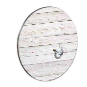 Slick Woody's Country Living Rustic White Wood Hook Ring Game 10.0 In. L X 10.0 In. W X 0.63 In. H