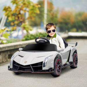 Aosom Lamborghini Veneno Licensed Kids Electric Car with Bluetooth, 12V Ride on Car with Butterfly Doors 43.75 In. W X 17.75 In. H X 24.0 In. D