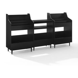 Crosley Furniture Crosley Liam 3-Piece Record Player Stand And Vinyl Storage Set 19.0 In. L X 84.0 In. W X 45.25 In. H