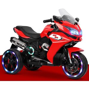 COFFAS Christmas Gift: 12V Ride-On Motorcycle for Kids with Light-Up Wheels, Bluetooth, and Engine Sounds 41.5 In. L X 19.0 In. W X 30.0 In. H