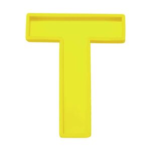 Unique Large Letter Resin Models Alphabet T Silicone Yellow 6