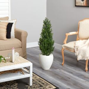 3.5' Cedar Pine Tree in Planter UV Resistant(Indoor/Outdoor) - 12” x 12” x 42” (D x W x H) 12” x 12” x 42” (D x W x H)