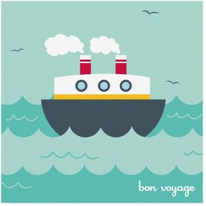 Trademark Fine Art Holli Conger 'Bon Voyage Cruise Ship' Canvas Art 18x18