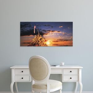 Easy Art Prints Panoramic Image 'War memorial at sunrise, Iwo Jima Memorial, Rosslyn, Arlington, Virginia' Canvas Art 8 x 18