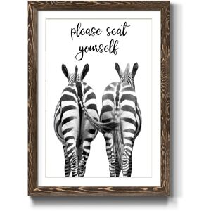 Wexford Home Zebra Bum-Premium Framed Print - Ready to Hang 31X44