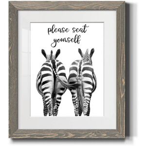 Wexford Home Zebra Bum-Premium Framed Print - Ready to Hang 17X20