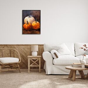 Stupell Pumpkin Painting Still Life Framed Giclee Art Design by Ziwei Li 24 x 30