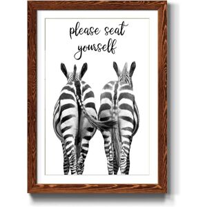 Wexford Home Zebra Bum-Premium Framed Print - Ready to Hang 23X32