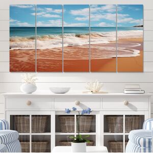 DESIGN ART Designart 60 In. Wide X 28 In. High - 5 Panels Equal Panels