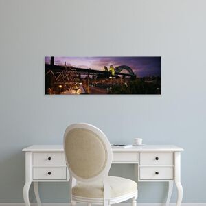 Easy Art Prints Panoramic Image 'Bridge lit up, Sydney Harbor Bridge, Sydney, New South Wales, Australia' Canvas Art 12 x 36