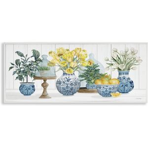 Stupell Yellow Tulips Lemon Fruits Traditional Country Plant Framed Wall Art 30 x 13