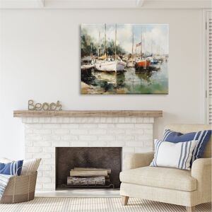 Stupell Americana Boat Harbor Canvas Wall Art Design by Ziwei Li 48 x 36