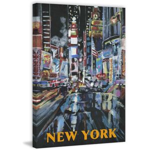 'New York Night' Painting Print on Wrapped Canvas 12 x 18