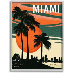 Stupell Tropical Miami Palms Silhouette Framed Giclee Art, Design by Ziwei Li 11 x 14