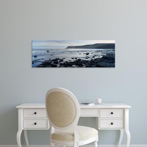 Easy Art Prints Panoramic Image 'Beach, Robin Hood's Bay, North Yorkshire, England, United Kingdom' Canvas Art 8 x 24