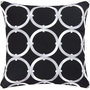 C&F Home Circle on Black Embroidered 18 Inch Throw Decorative Accent Throw Pillow N/A