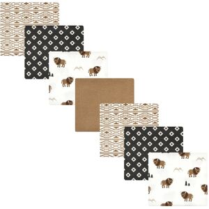 Hudson Baby Infant Boy Cotton Rich Flannel Receiving Blankets Bundle, Wild Buffalo, One Size - Wild Buffalo - One Size One Size