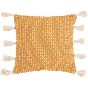 C&F Home Ochre Textured Diamond Woven Throw Pillow Specialty