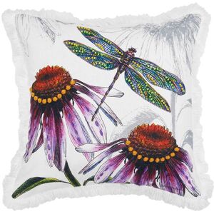C&F Home Botanical Dragon Floral Spring Printed and Embellished Throw Pillow 18 x 18