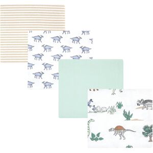 Hudson Baby Infant Boy Cotton Flannel Receiving Blankets, Boy Dino World, One Size - Boy Dino World - One Size One Size