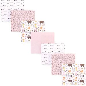 Hudson Baby Infant Girl Cotton Flannel Receiving Blankets Bundle, Girl Pinecone, One Size - Girl Pinecone - One Size One Size
