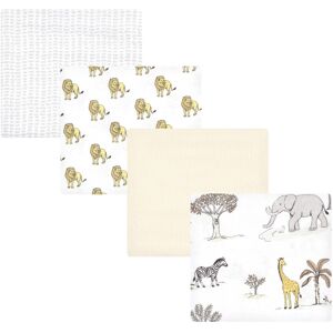 Hudson Baby Cotton Flannel Receiving Blankets, Neutral Safari World, One Size - Neutral Safari World - One Size One Size