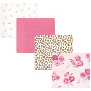 Hudson Baby Infant Girl Cotton Flannel Receiving Blankets, Blush Rose, One Size - Blush Rose - One Size One Size