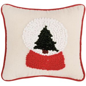 C&F Home Snow Globe Tree French Knot Throw Pillow N/A