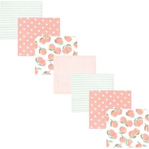 Hudson Baby Infant Girl Cotton Poly Flannel Receiving Blankets Bundle, Sweet Peach, One Size - Sweet Peach - One Size One Size