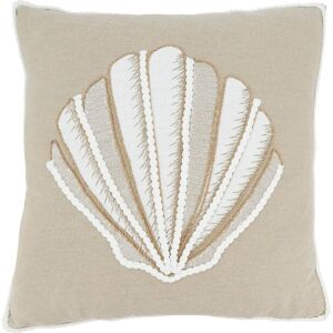 Saro Lifestyle Sandy Shore Seashell Throw Pillow 18