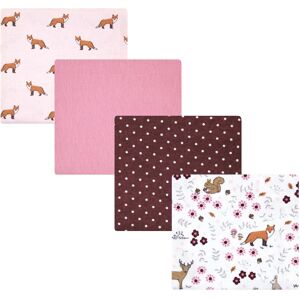 Hudson Baby Infant Girl Cotton Flannel Receiving Blankets, Woodland Floral, One Size - Woodland Floral - One Size One Size