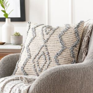 Livabliss Naheed Bohemian Textured Geometric Pillow 20