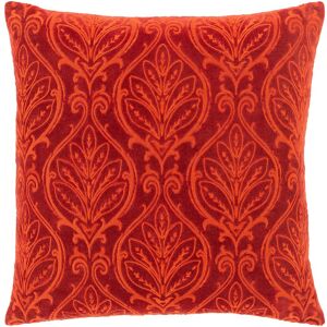 Talan Velvet Damask Embroidered Throw Pillow 18