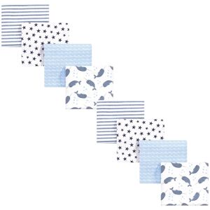 Hudson Baby Infant Boy Cotton Flannel Receiving Blankets Bundle Set, Narwhal, One Size - Narwhal - One Size One Size
