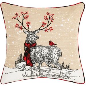 C&F Home Deer Embroidered and Printed Throw Pillow 18 x 18