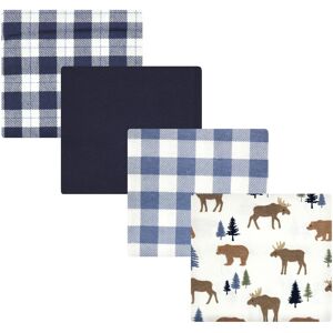 Hudson Baby Infant Boy Cotton Flannel Receiving Blankets, Moose Bears, One Size - Moose Bear - One Size One Size