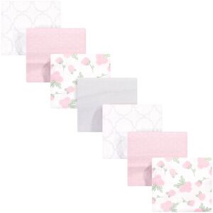 Hudson Baby Infant Girl Cotton Flannel Receiving Blankets Bundle, Pink Rose, One Size - Pink Rose - One Size One Size